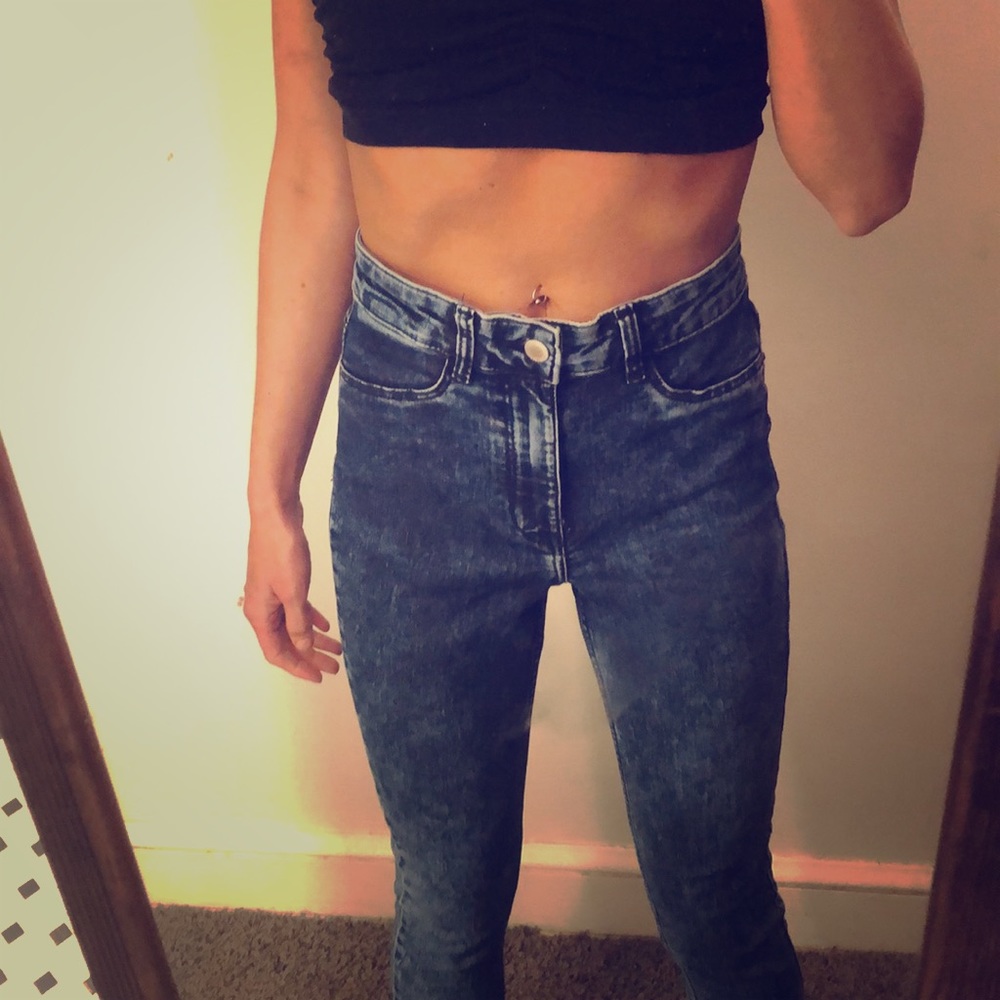 High waist skinny jeans